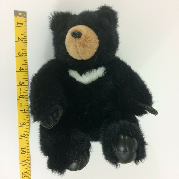 Wildlife Artists Black Bear Plush 11" Vinyl Paws Stuffed Animal Realistic Toy - Picture 12 of 12